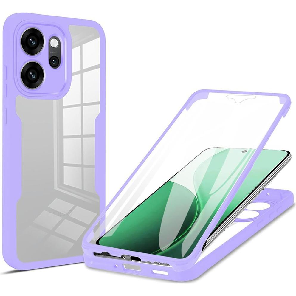 Techsuit - ColorVerse 360 Series + Screen Protector - Oppo Reno14 F - Purple (Oppo Reno14 F), Cover smartphone, Viola