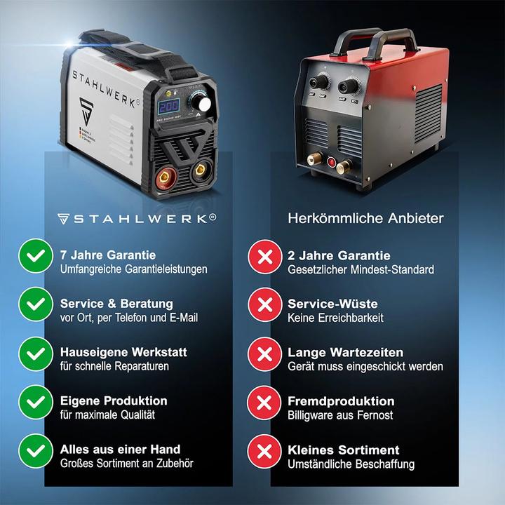 Actual product image Stahlwerk Welding unit ARC 200 MD IGBT MMA E Hand Inverter Single-Board 200 A