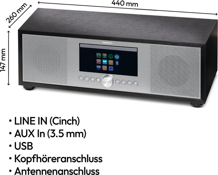 Immagine prodotto Medion LIFE P66400 (AM, DAB, FM, Bluetooth, WiFi)