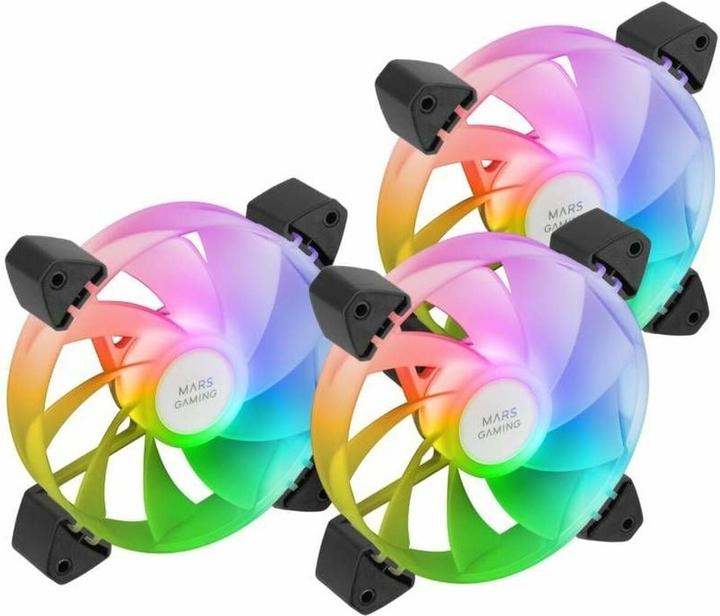 Produktbild Mars Gaming Lot De 3 Ventilateurs Boitier Mf-3ar RGB - 12cm (Noir) (120 mm, 3x)