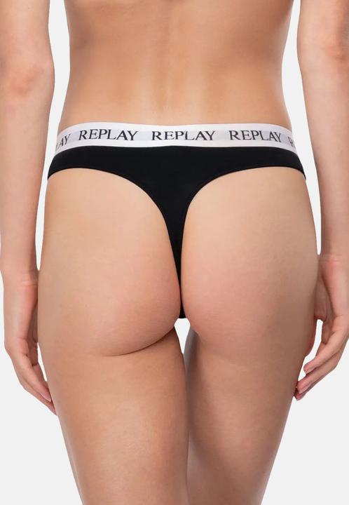 Actual product image Replay Unterhose Damen-Strings mit Logo-Bund 2er Pack (XL, pack of 2)
