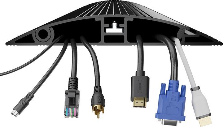 Actual product image Multibrackets Top shelf cable duct 139x1600, aluminium, black (Duct, 160 cm)