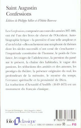 Immagine prodotto Confessions (Francese, Augustin santo, 1993)