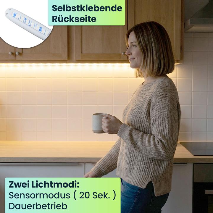 Produktbild Casativo 3m LED Streifen warmweiss mit Bewegungsmelder & Batteriebetrieb (Warmweiss, 300 cm, Indoor)