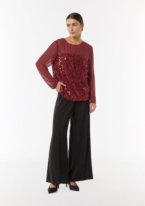 Actual product image Comma Bluse Pailletten-Bluse aus Chiffon (40)