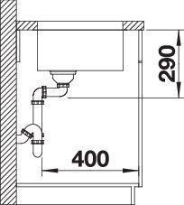 Actual product image Blanco Andano 700-U (Undermount sink, 44 cm, 74 cm)