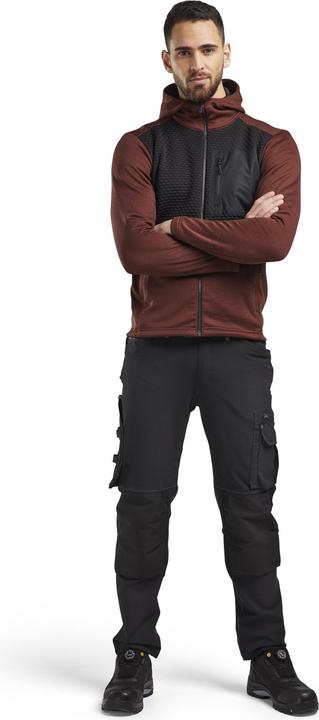 Actual product image Blakläder Hooded sweatshirt rust red / black (XL)