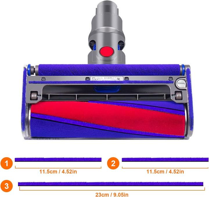 Actual product image Plutoos 3er-Set Plüschstreifen für Dyson V6–V15 & DC-Serie