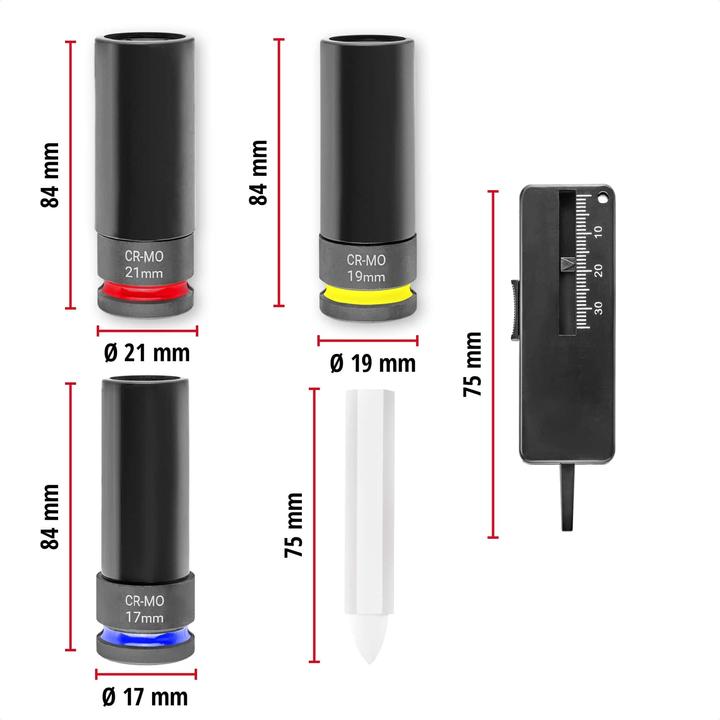 Produktbild Einhell Impact Stecknuss-Set, 109273, 5-teilig