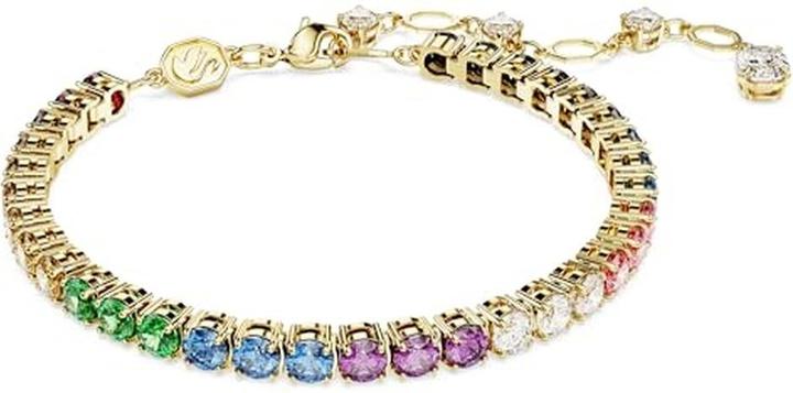Swarovski Matrix bracelet Round cut Multicolor Gold coloured top layer Gold Zirconia Multicolor Cubic Zirconia