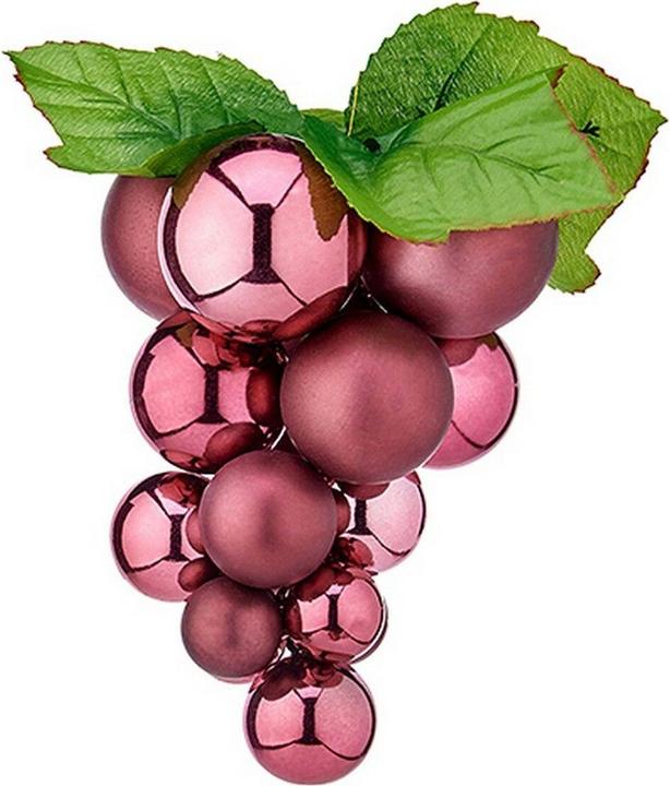 Produktbild Krist+ Weihnachtsbaumkugel Trauben Klein Rosa Kunststoff 14 X 14 X 25 Cm