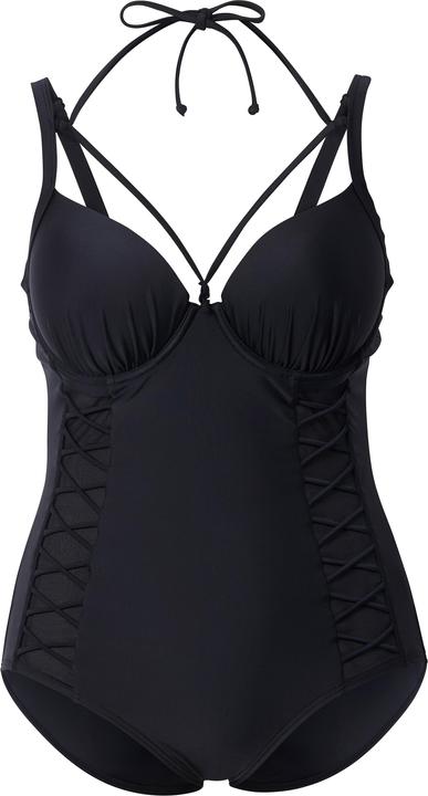 Image du produit Ulla Popken Maillot de bain, à nouer sur la nuque. Bonnets souples avec armatures. (44)