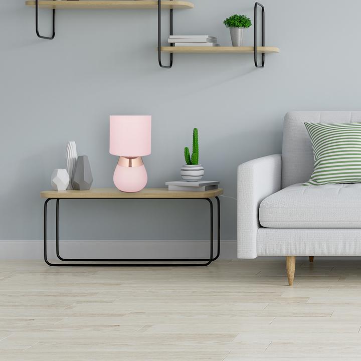 Produktbild Relaxdays Tischlampe mit Stoffschirm 2er Set (E14)