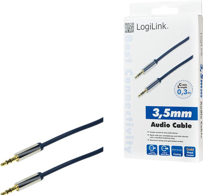 Actual product image LogiLink 3.5mm—3.5mm (0.30 m, 3.5mm jack (AUX))