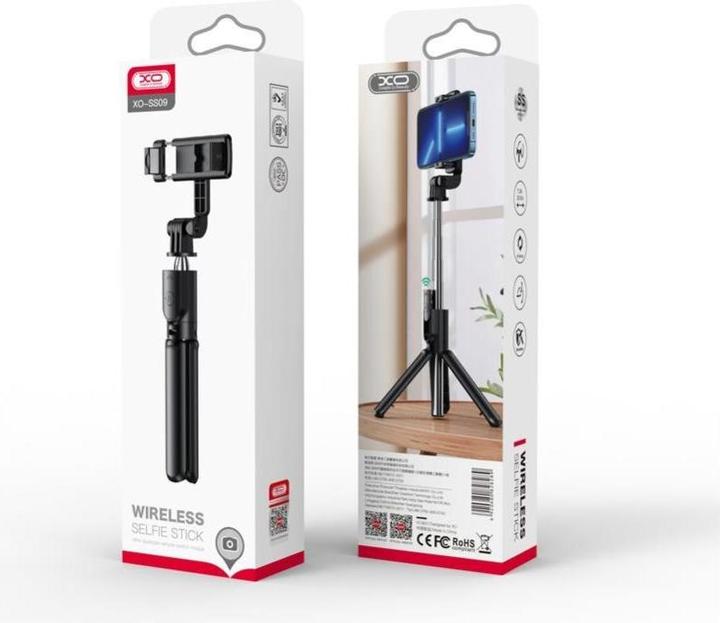 Produktbild xO Selfie-Stick Bluetooth-Stativ SS09 schwarz
