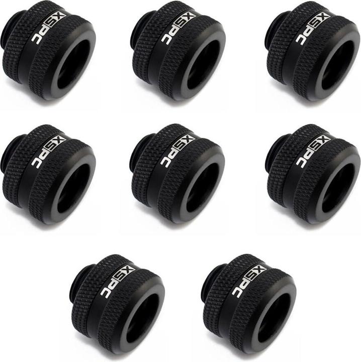 XSPC Connection G1/4" to 14mm hardtube, black matt - 8 pieces