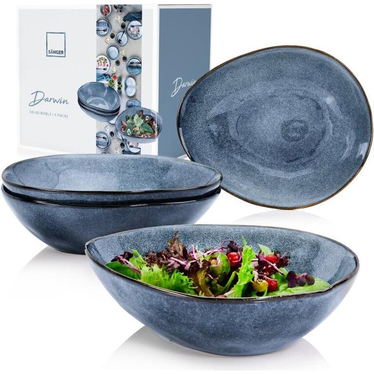 Thumbnail - Sänger Geschirr Salatschalen Set Darwin, Schüssel + Schale, Blau