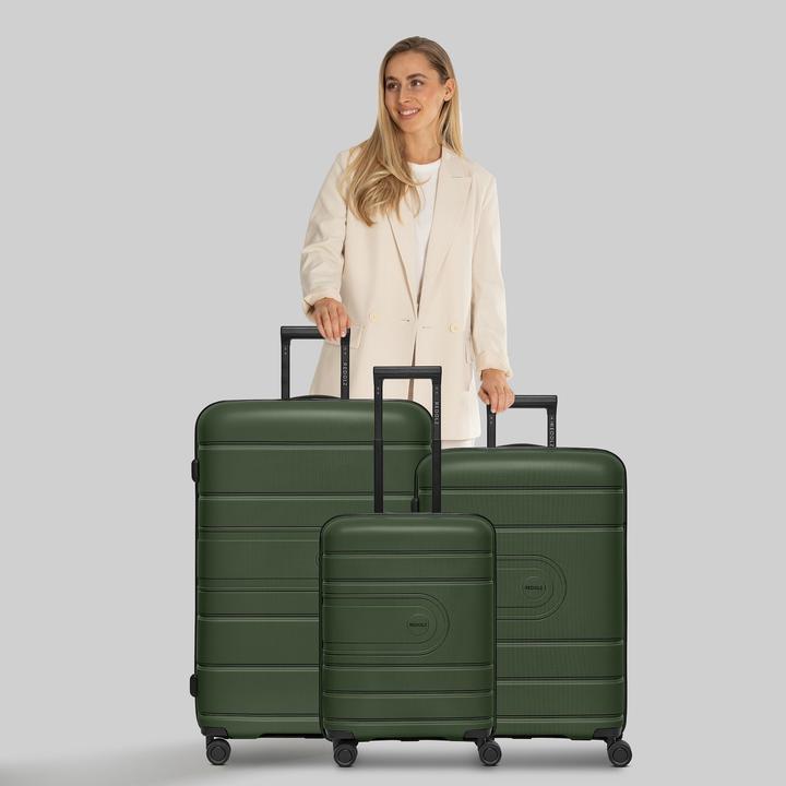 Actual product image Redolz Essentials 11 4 Rollen Kofferset 3-teilig mit Dehnfalte (240 l)