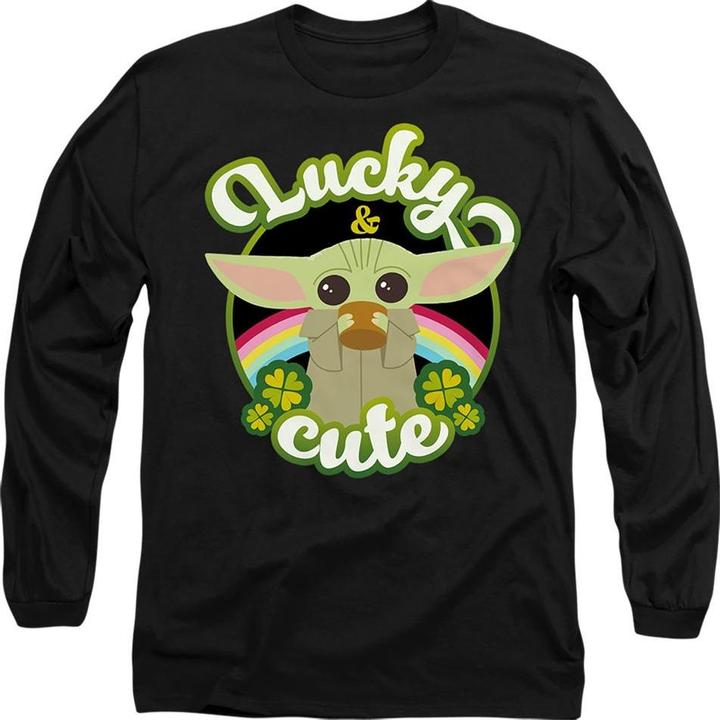 Immagine prodotto Star Wars Lucky Cute Maglietta Giorno di San Patrizio Grogu Adulto Unisex (L)