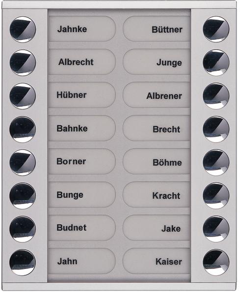 TCS PET16-EN/04 Audio outstation extension for PES/VPES 16 keys 2-row A