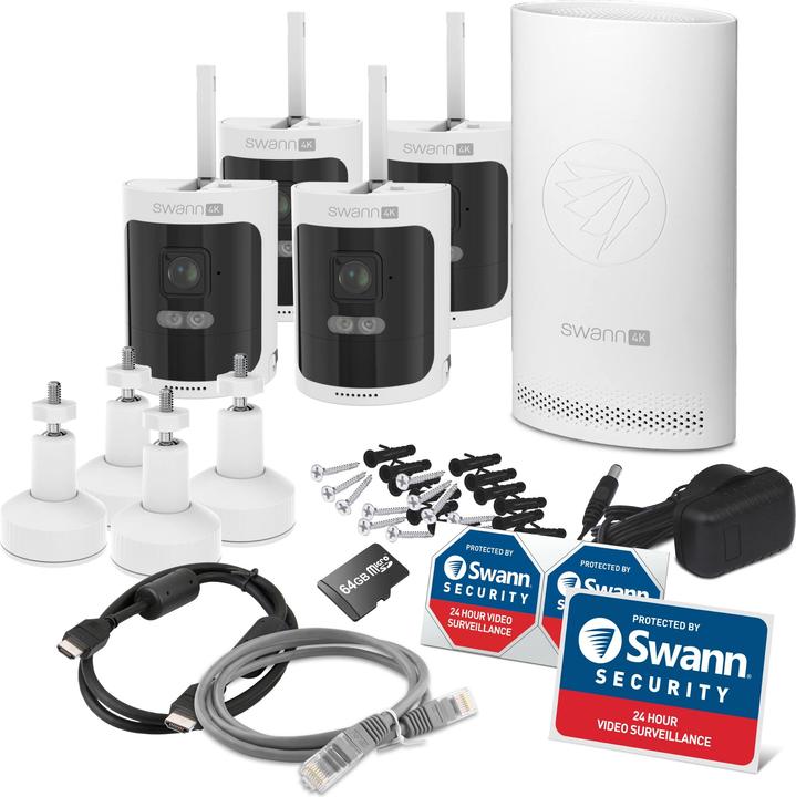 Actual product image Swann AllSecure800 WiFi 4K Security System 4 Cameras