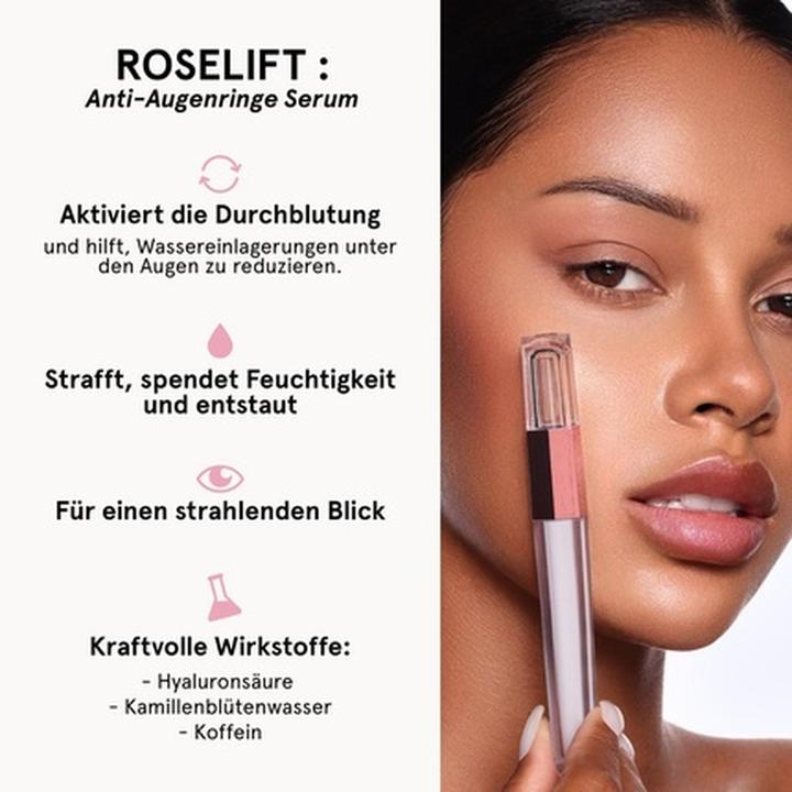 Actual product image Rosegold Paris Roselift serum against dark circles and bags under the eyes (3ml) (Eye care serum, 3 ml, Day + Night)
