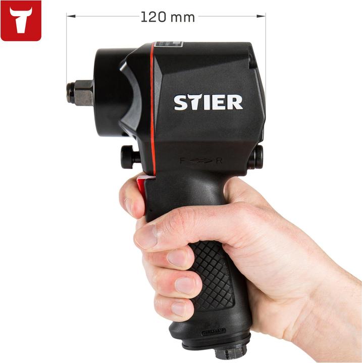 Productafbeelding Stier Slagmoersleutel 14-KBS 1/2" aandrijving extra kort max. losdraaimoment: 1.400 Nm