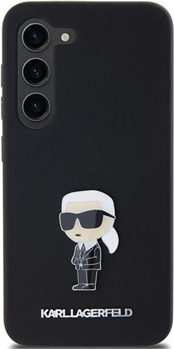 Actual product image Karl Lagerfeld KLHCMSMHKNPK + S926 czarny/black Silicone Ikonik Metal Pin (Samsung Galaxy S24+)