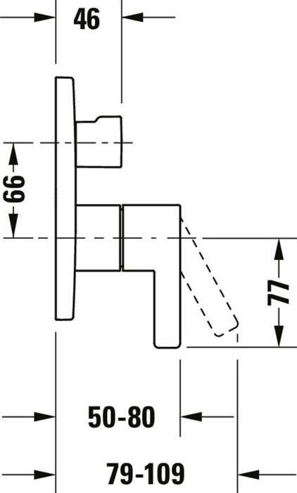Produktbild Duravit Fertigmontage-Set D-NEO f Unterputz-Wannenmischer m Sich-kom chr