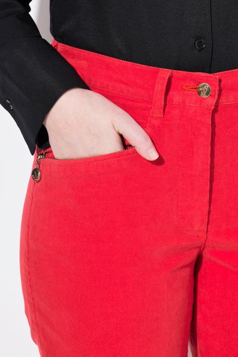 Produktbild Ulla Popken Cordhose Mony, Komfortbund, Reissverschlusstaschen (62)