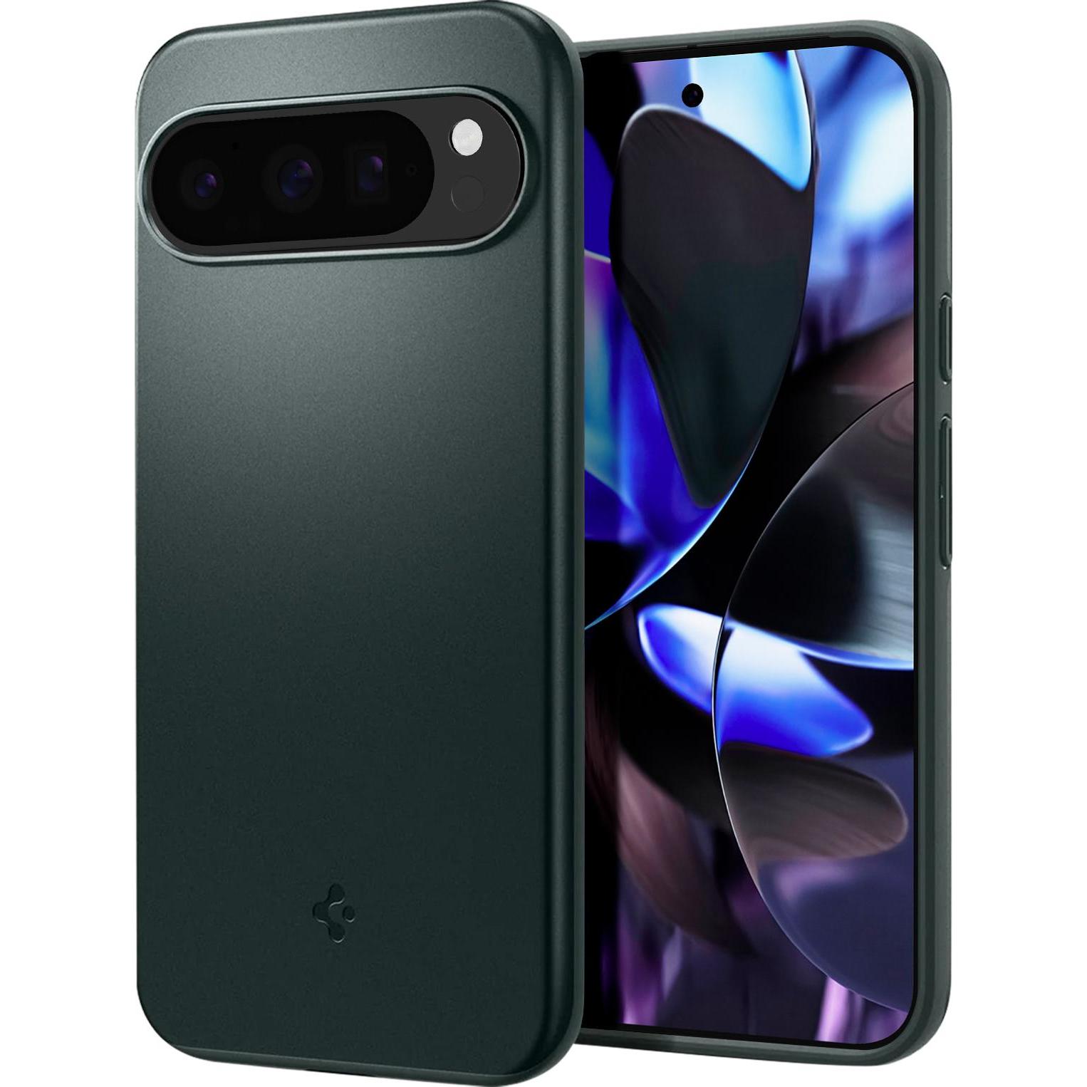 Spigen Thin Fit Case für Google Pixel 9 / 9 Pro Grün Abyss (Realme 9 Pro+, Google Pixel 9), Smartphone Hülle, Grün