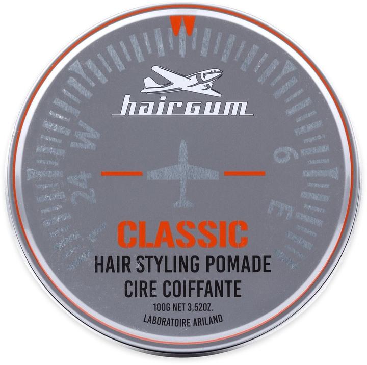 Immagine prodotto Hairgum Pomata classica per lo styling dei capelli, ultra lucida e a lunga tenuta, 100g (Pasta per capelli, 100 ml)