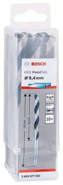 Produktbild Bosch Professional Zubehör Metallspiralbohrer HSS PointTeQ, DIN 338, 9,4 mm, 10er-Pack (9.4 mm)