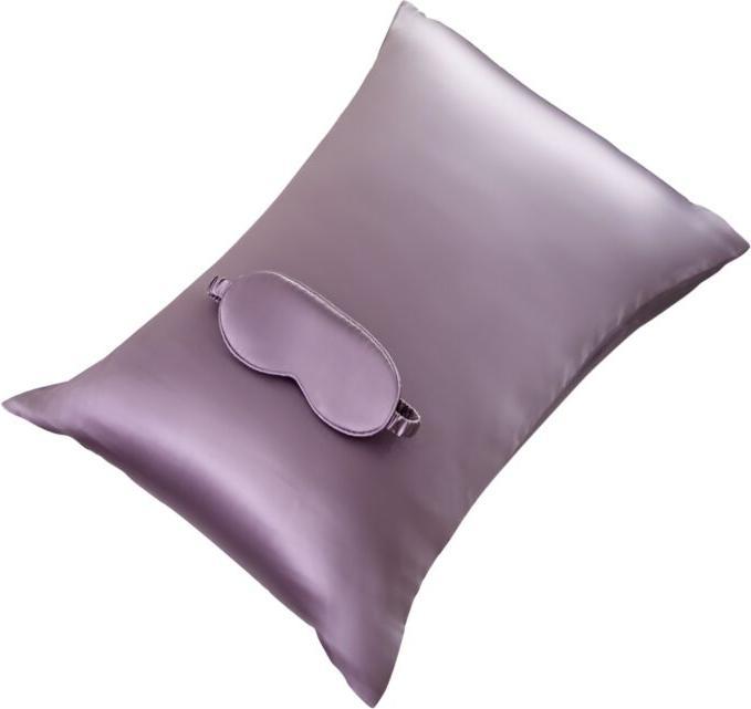 Lehner Seidenset: Kissenbezug und Schlafmaske, mauve (Bedding set, 50 x 70 cm)