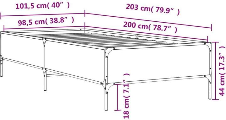 Image du produit vidaXL Bettgestell (100 x 200 cm)