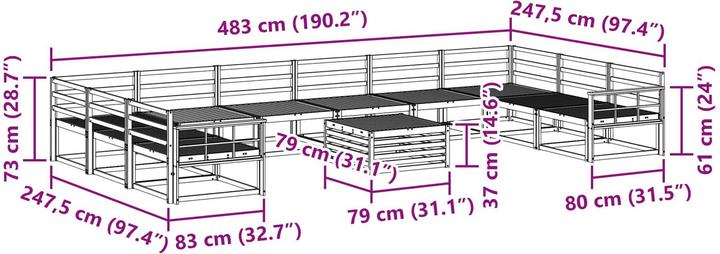 Produktbild vidaXL Outdoor-Sofa