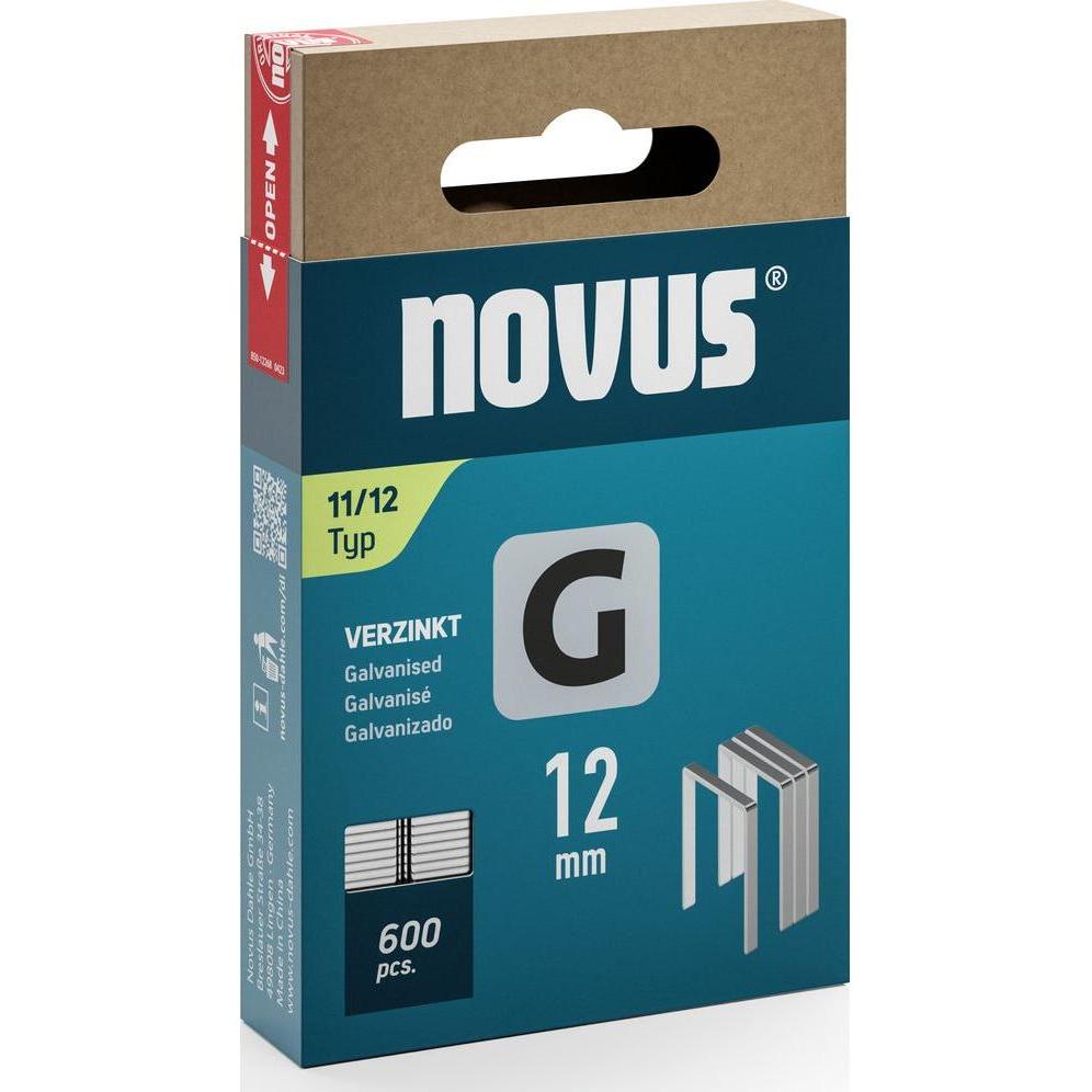 Thumbnail - Novus, Tackerklammern + Tackernägel, Flachdrahtklammern G 11 12mm 600 Stk.
