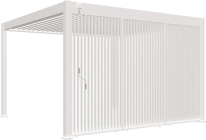 Actual product image Weide Vertical slatted wall 1.23m for Deluxe Plus pergola white (238 cm, 123 cm)