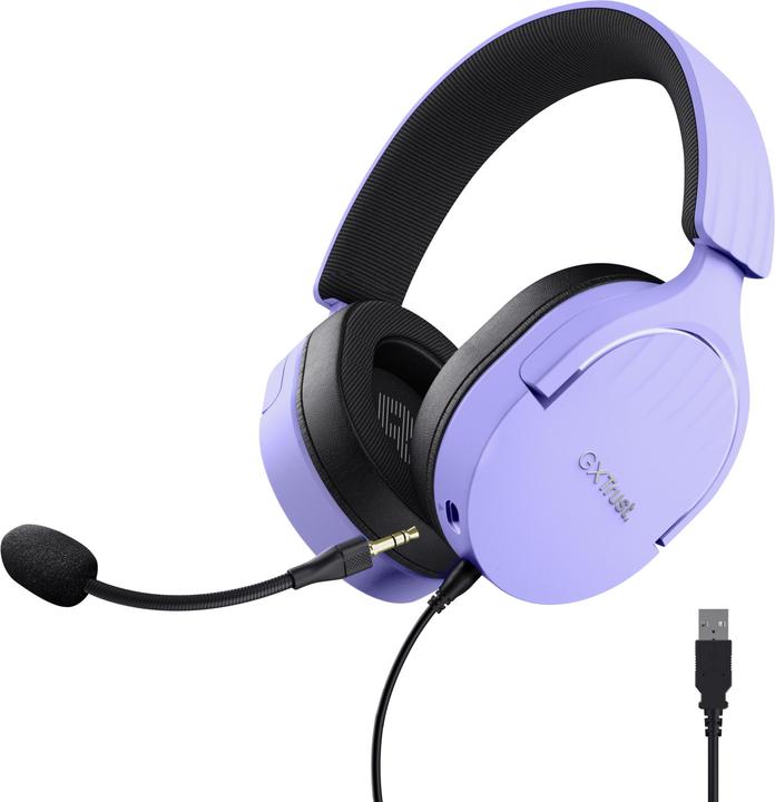 Actual product image Trust GXT490P FAYZO 7.1 USB HEADSET PURPLE (Cable)