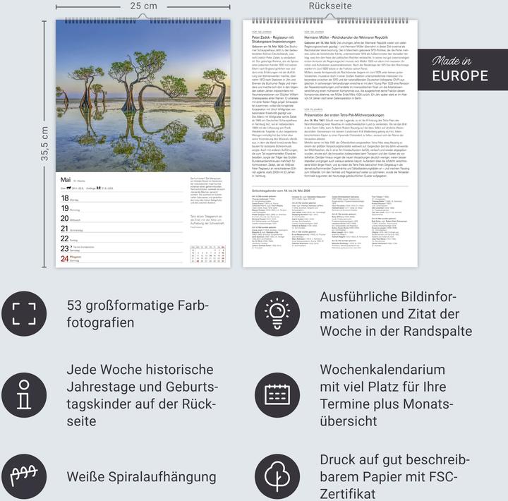 Produktbild Harenberg Wunder der Natur Wochenplaner 2026 - 53 faszinierende Fotografien