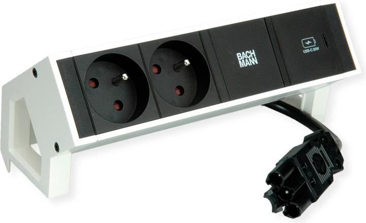 Produktbild Bachmann DESK2 2x UTE 1x USB C 30W blanc (2x, CEE 7/3, CEE 7/5)