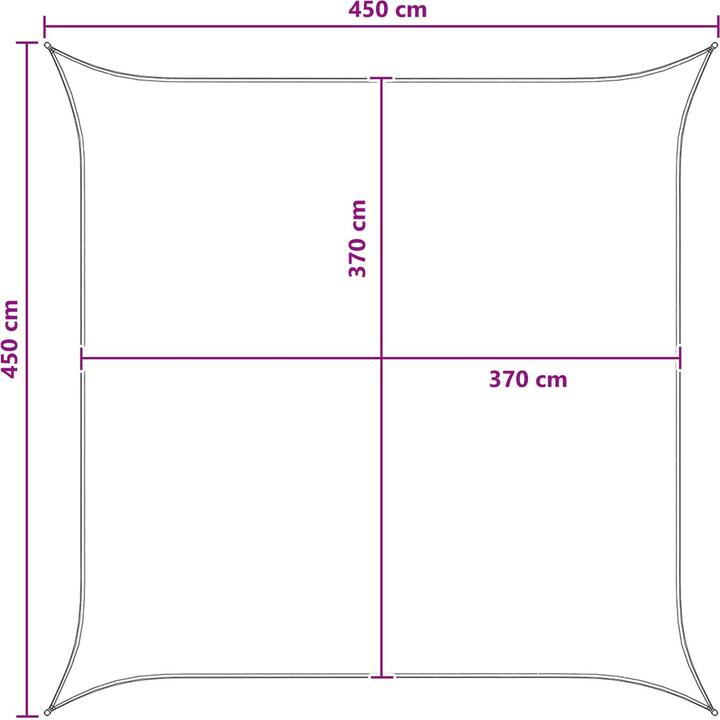Produktbild vidaXL Sonnensegel (450 x 450 cm)
