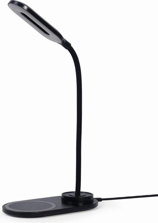 Actual product image Gembird Desk lamp with wireless charger (black + white) (177 lm)