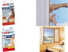 Image du produit tesa Moustiquaire COMFORT pour fenêtres, avec bande Velcro, autocollante, sans perçage (170 x 180 cm)