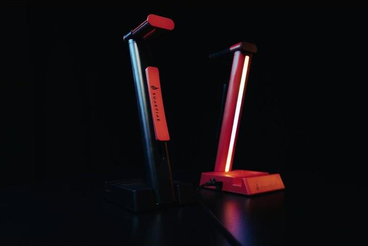 Actual product image Verbatim Vinson N1 Headset Stand Red Dual Balance Gaming Headset RGB