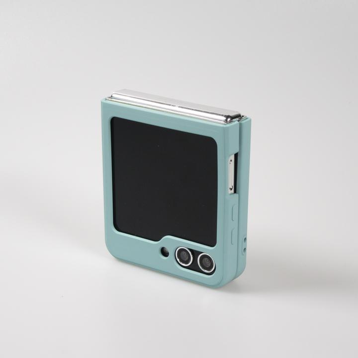 Produktbild PhoneLook Hülle Soft Touch mit Ring Türkis (Samsung Galaxy Z Flip5)