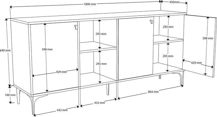 Nährwerte und Zutaten Kalune Design Vision (180 x 45 x 80 cm)