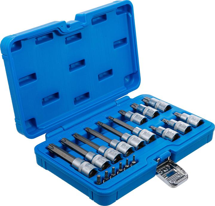 Produktbild BGS Bit-Einsatz-Satz 6,3 mm (1/4") / 12,5 mm (1/2") T-Profil (für Torx) 18-tlg.