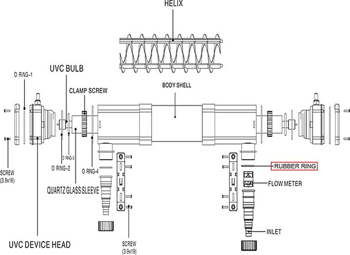 Actual product image SunSun Spare Part CUV-272 Rubber-Ring 72W Clarifier UVC Device