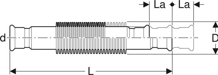 Actual product image Geberit Mapress axial compensator ø28mm 2presmf St elforz